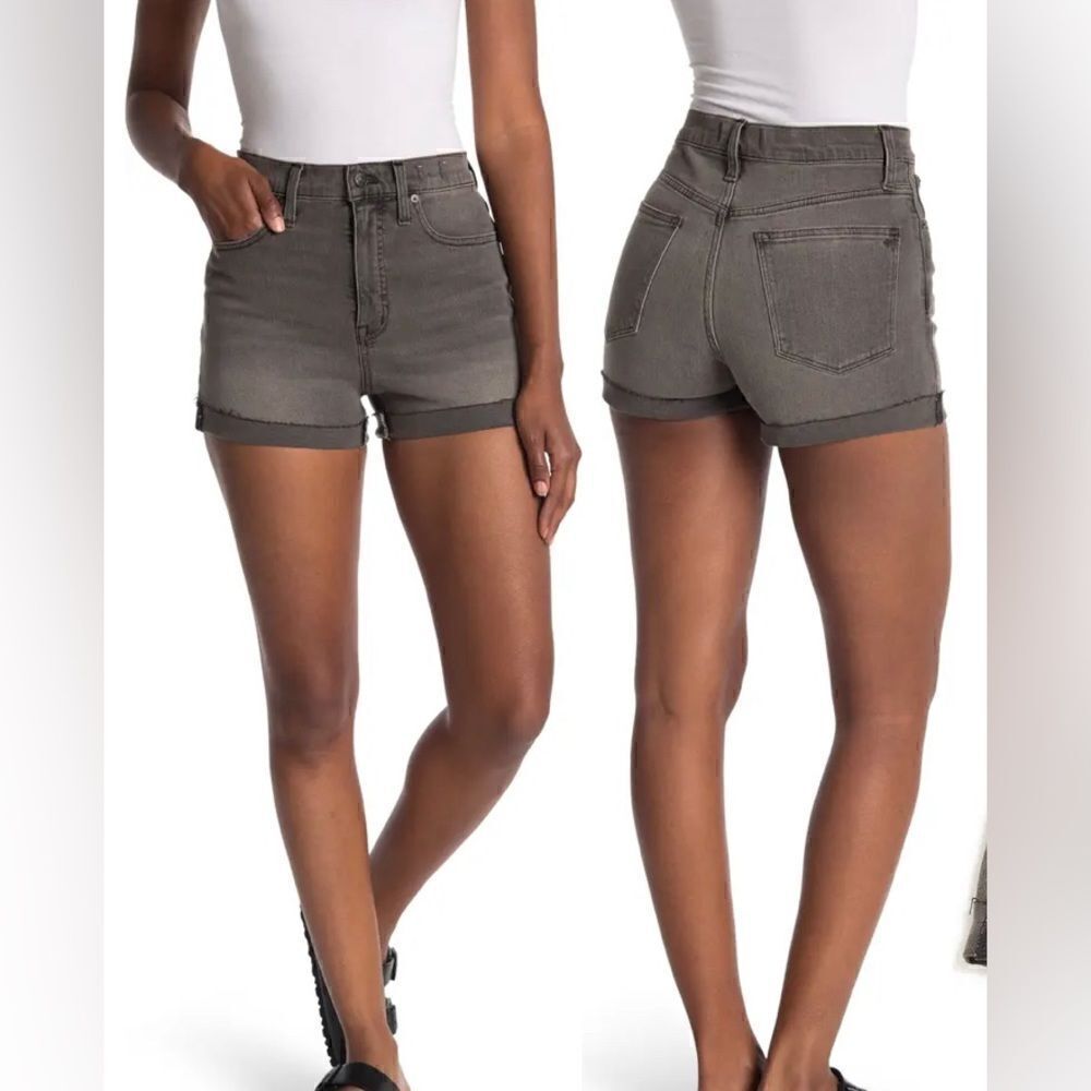 Madewell High Rise Cuffed Denim Shorts